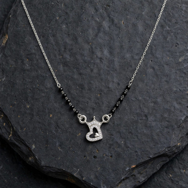 925 Sterling Silver Mangalsutra for Women | Elegant Traditional Silver Mangalsutra