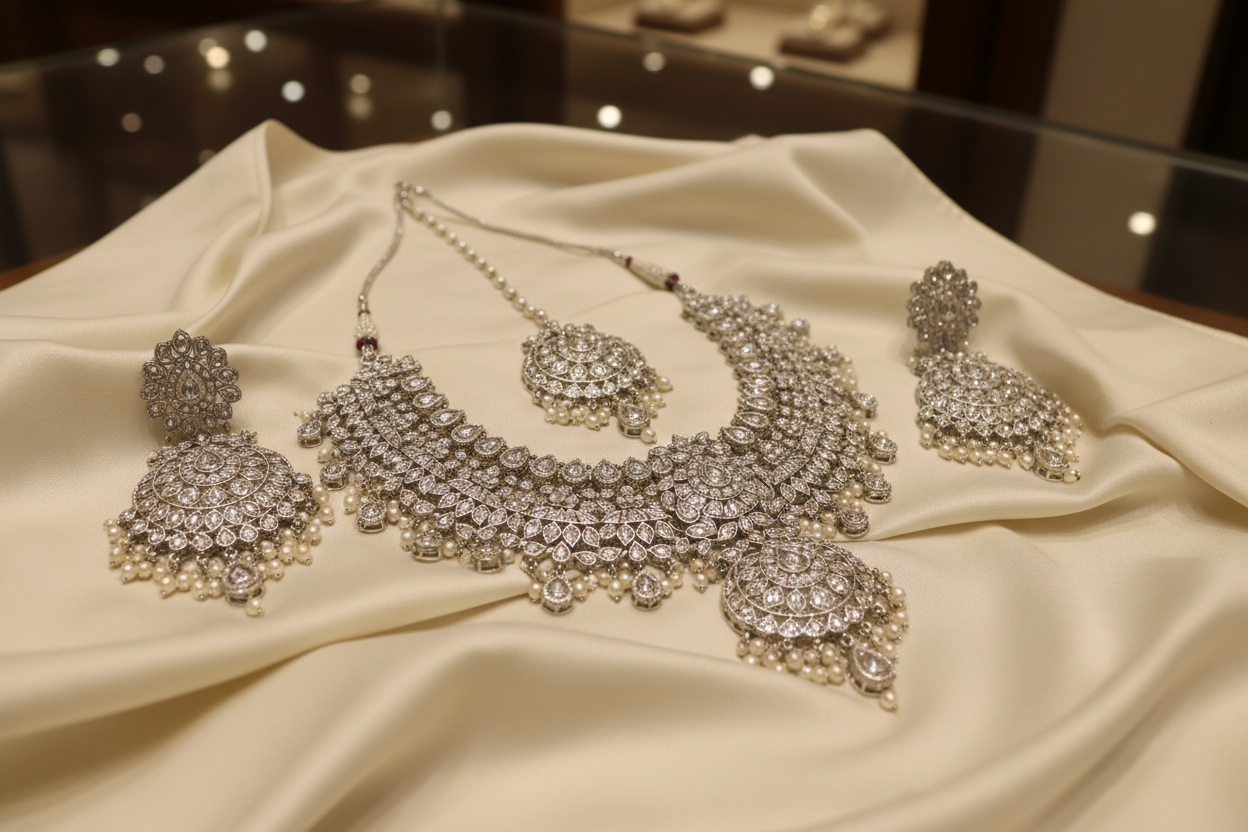 Wedding Silver Jewellery Set