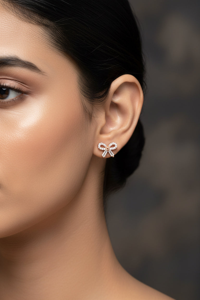 Rose gold studs