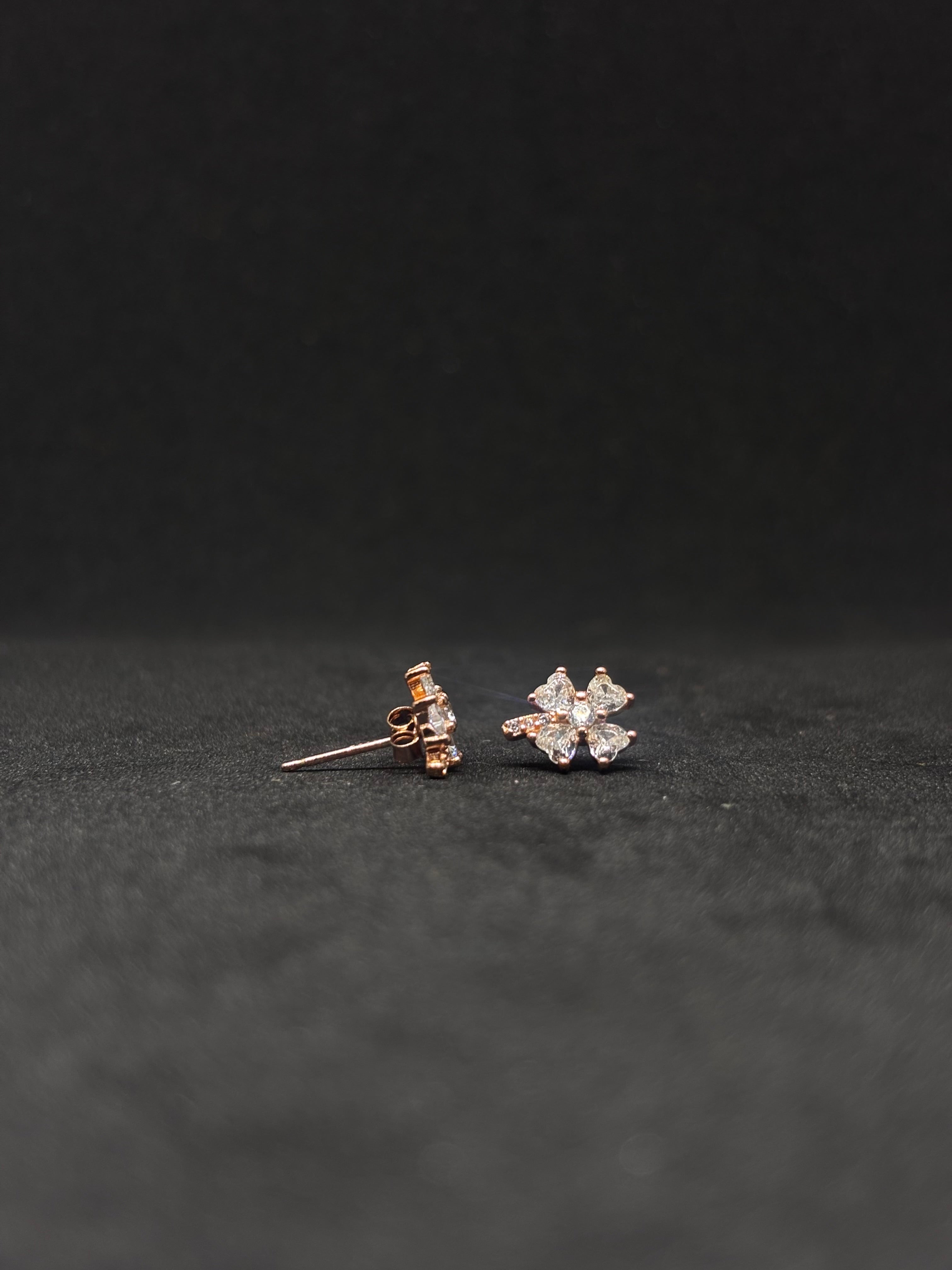 Silvo rose gold studs